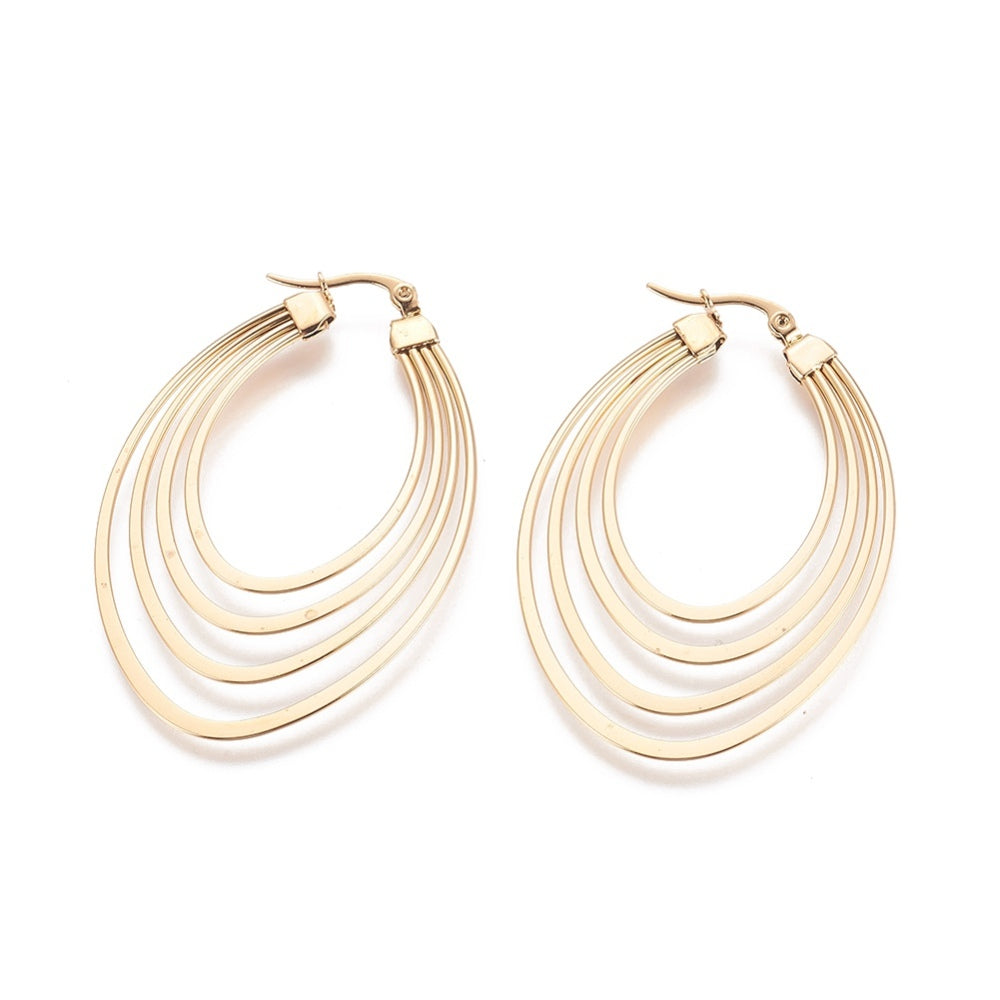 Multi layered shop hoop earrings