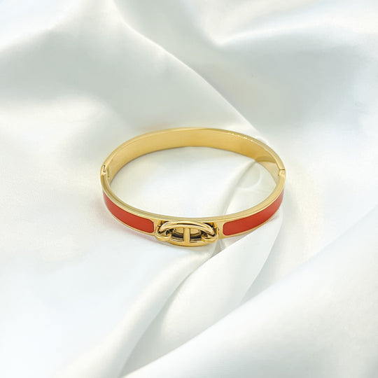 Kym Stainless Steel Enamel Bangle