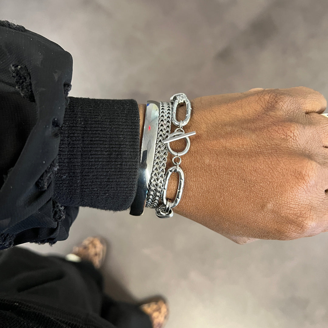 Alisha Stainless Steel Bracelet Stack