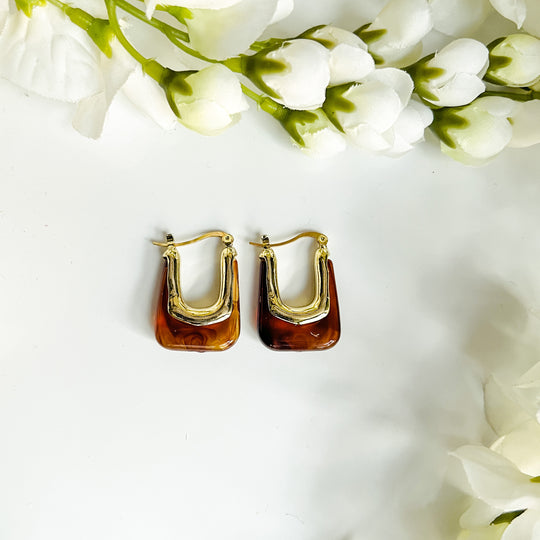 Mona Resin Hoop Earrings
