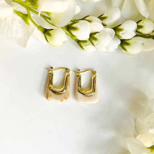 Mona Resin Hoop Earrings