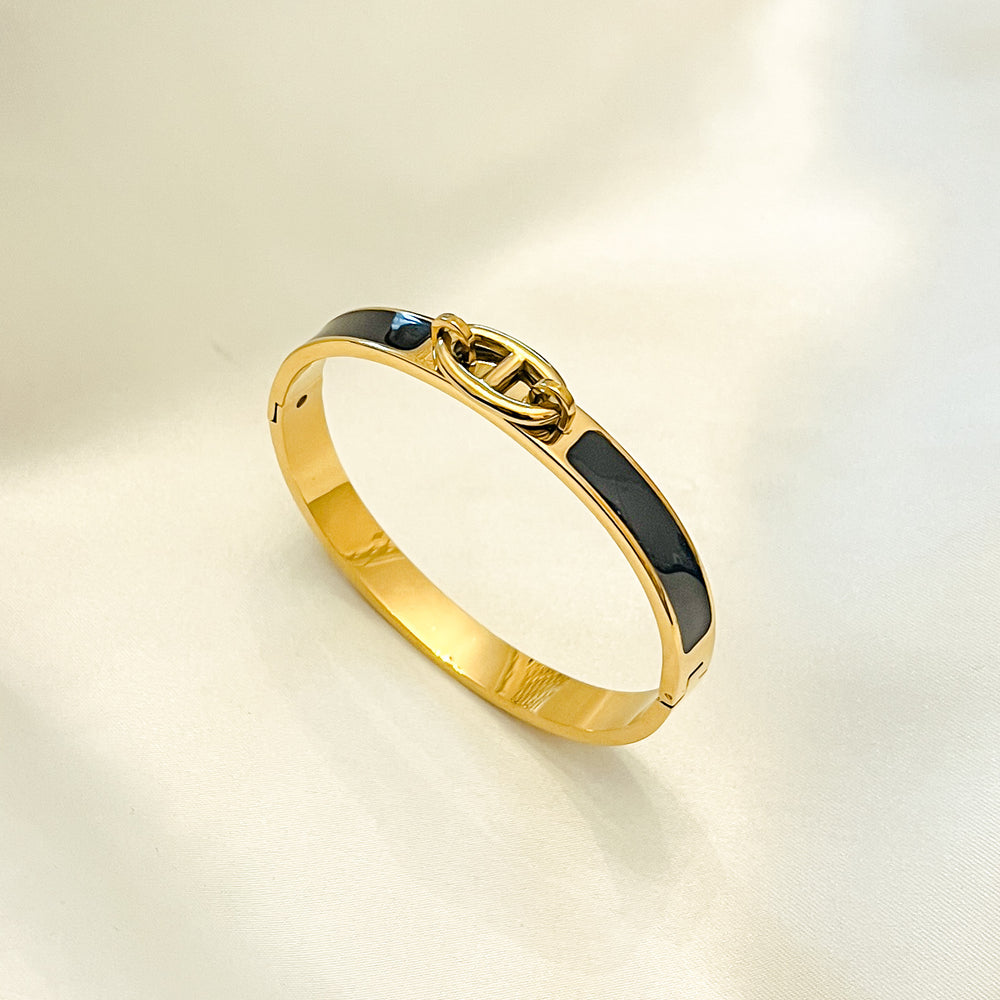 Kym Stainless Steel Enamel Bangle