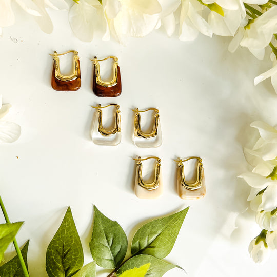 Mona Resin Hoop Earrings