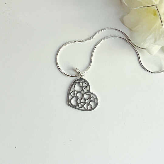 Cora Queen of Hearts Sterling Silver Necklace