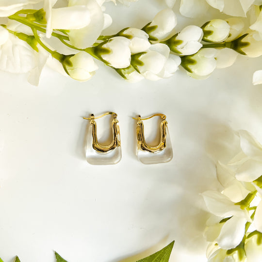 Mona Resin Hoop Earrings