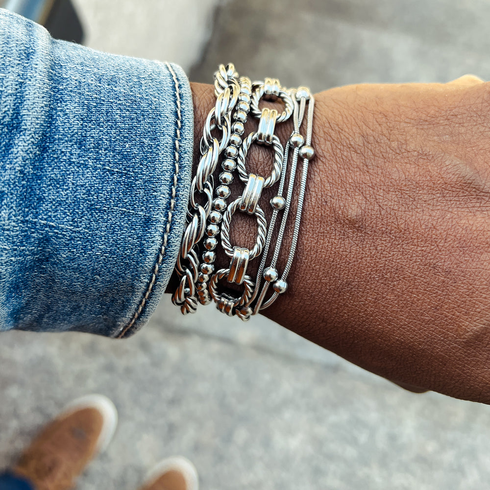 Elisha Stainless Steel Bracelet Stack