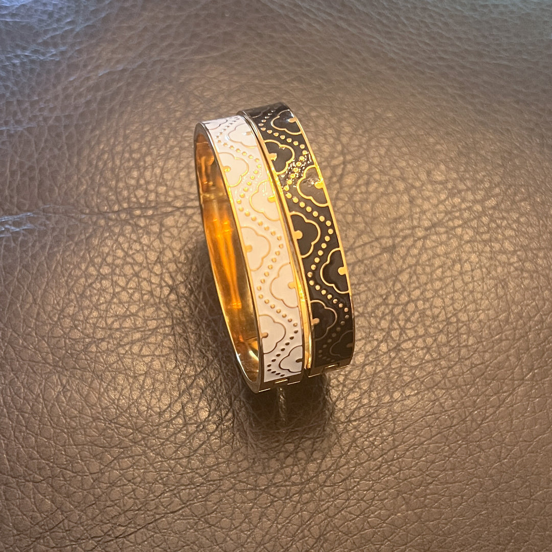 Aya Stainless Steel Enamel Bangle