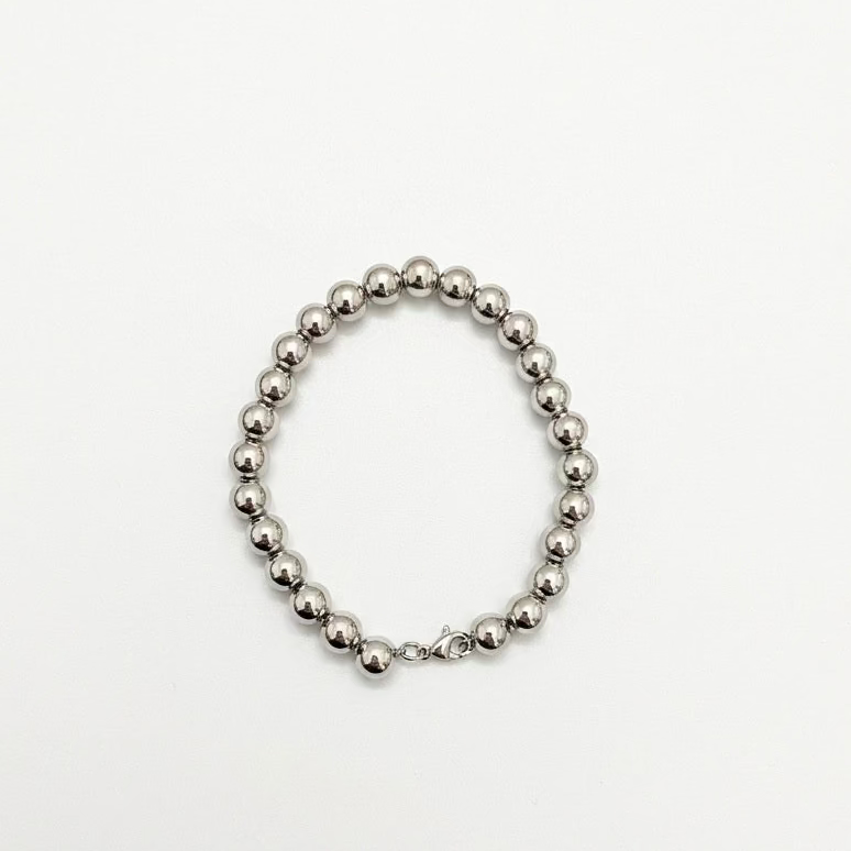 Nakia Stainless Steel Beaded Bracelet