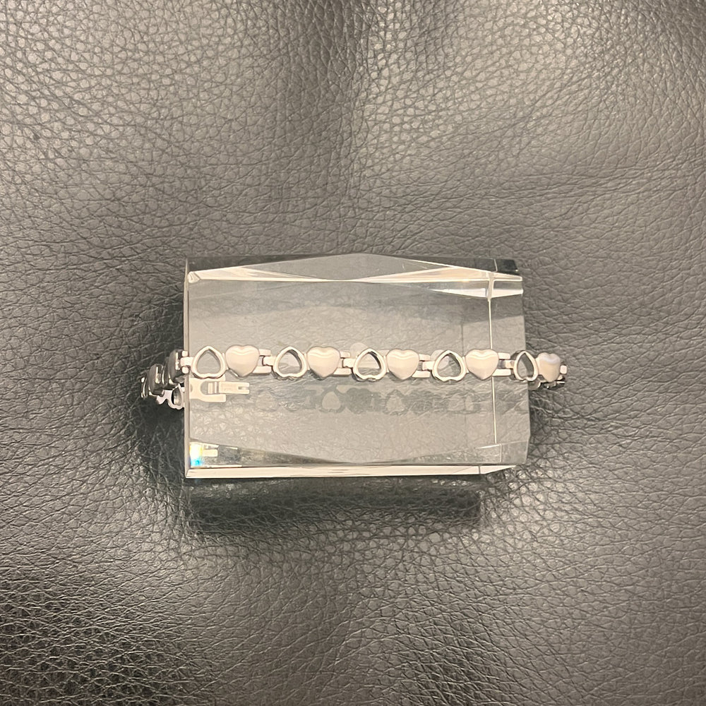 Malani Stainless Steel Heart Watch Band Bracelet