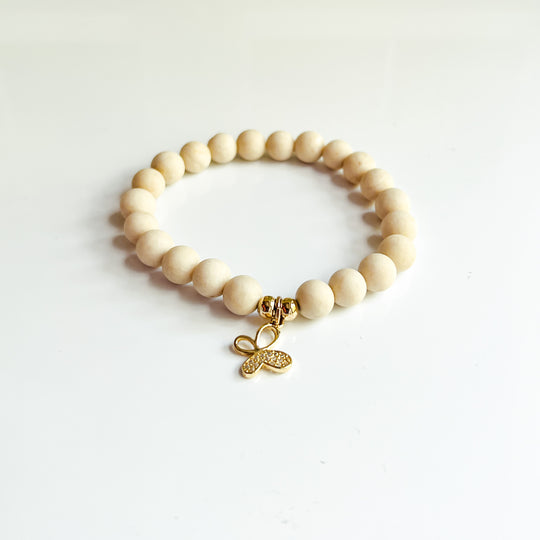 Yara Beaded Bracelet with Butterfly Charm