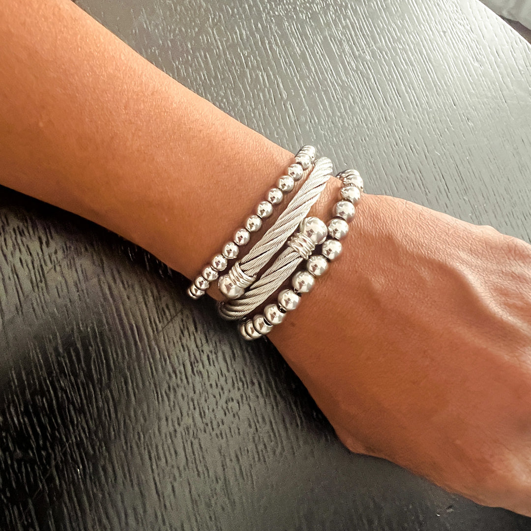 Paris Stainless Steel Bracelet Stack