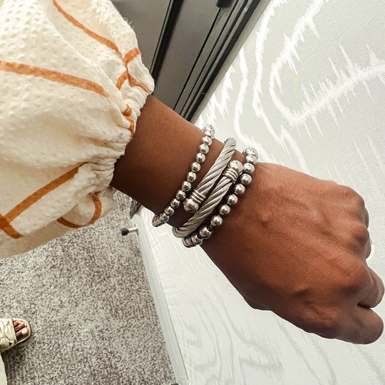 Paris Stainless Steel Bracelet Stack