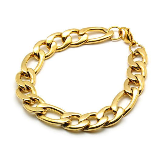 Femi Stainless Steel Figaro Chain Bracelets