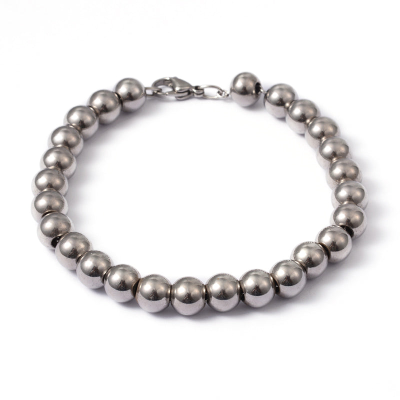 Nakia Stainless Steel Beaded Bracelet