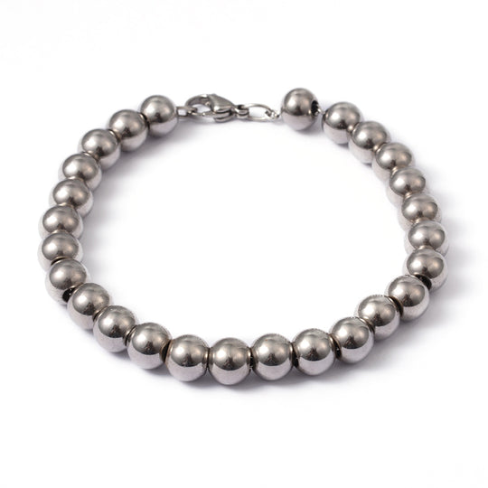 Nakia Stainless Steel Beaded Bracelet