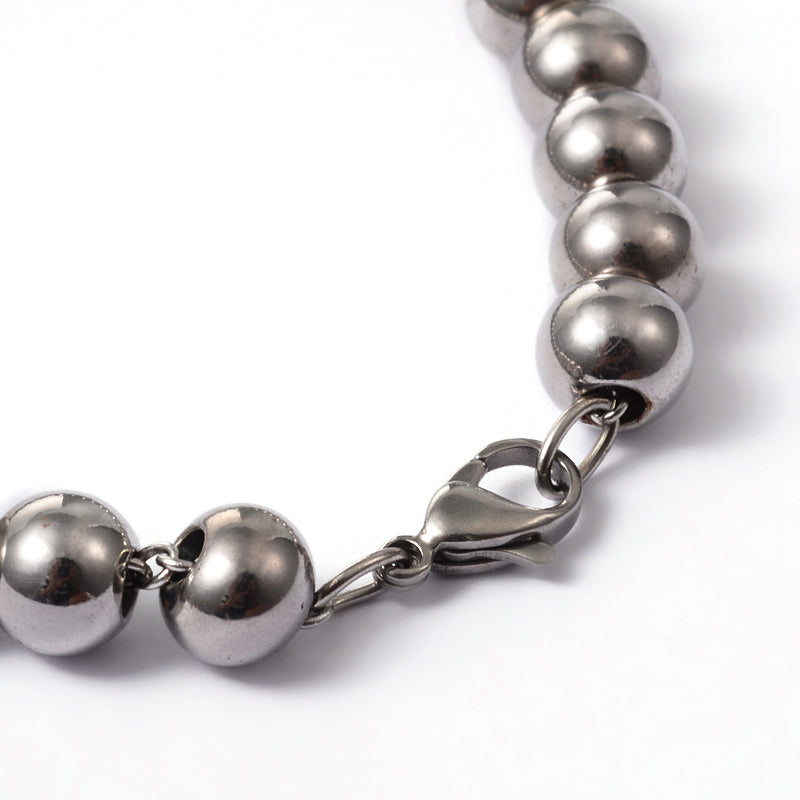 Nakia Stainless Steel Beaded Bracelet