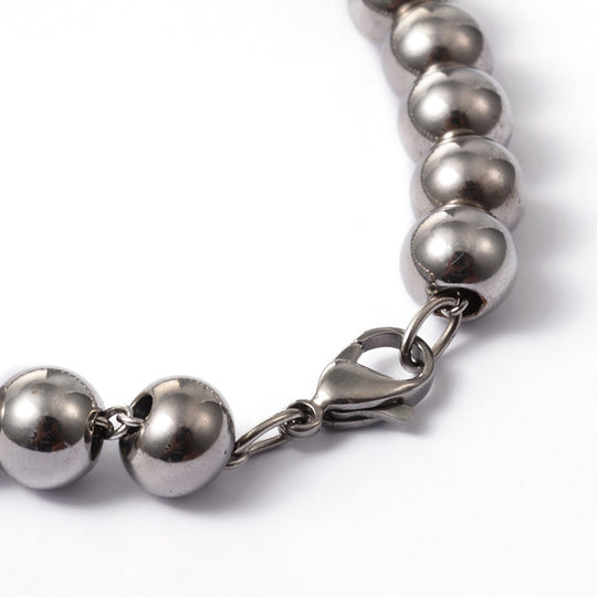 Nakia Stainless Steel Beaded Bracelet