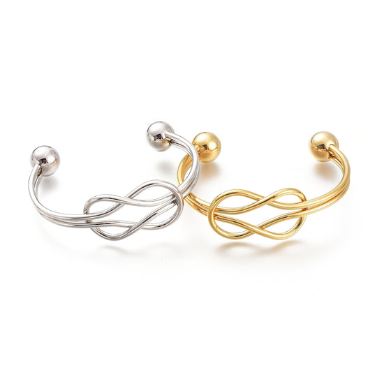 Oluchi Stainless Steel Knot Bangle