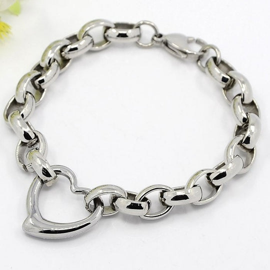 Amanda Stainless Steel Heart Bracelet