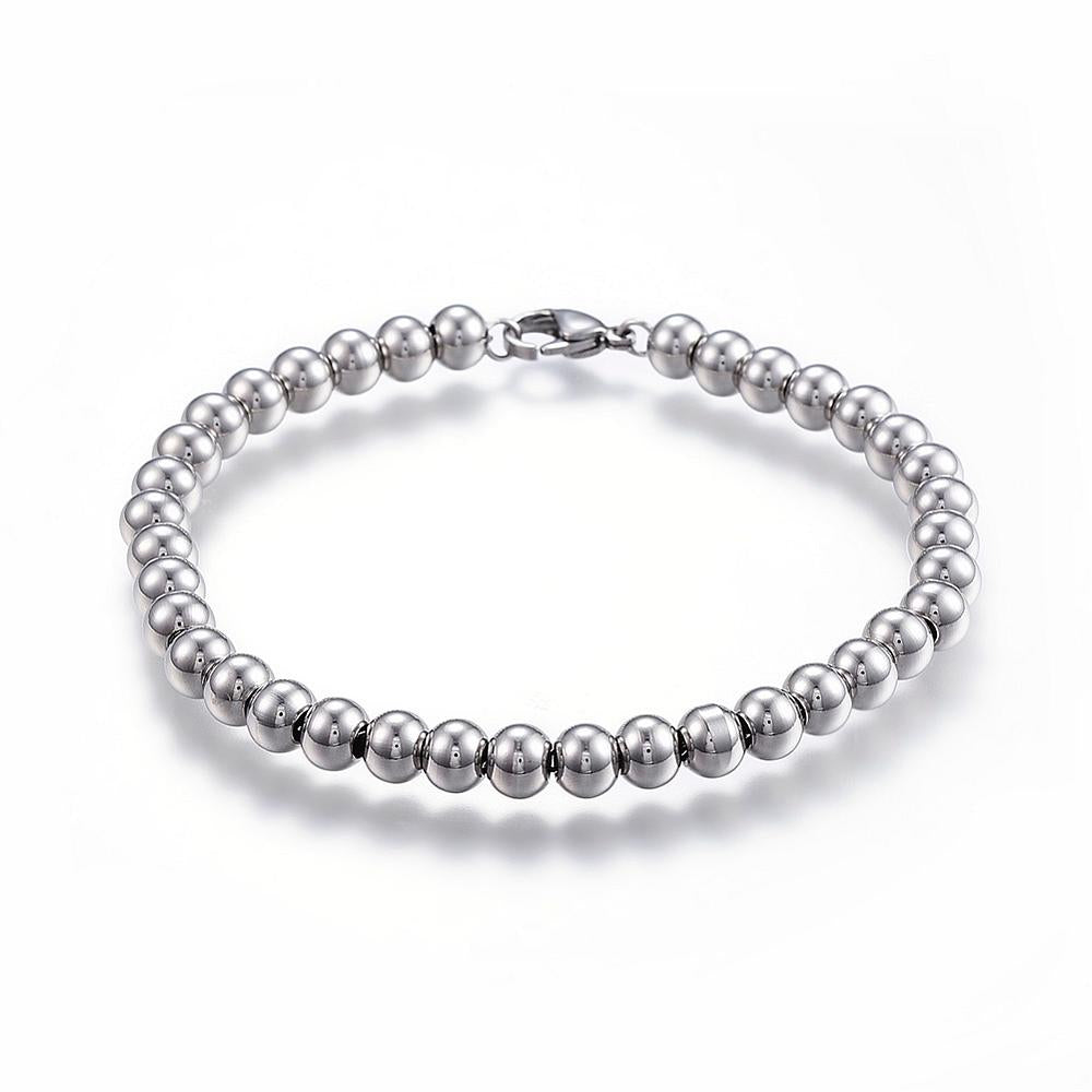 Nakia Stainless Steel Beaded Bracelet