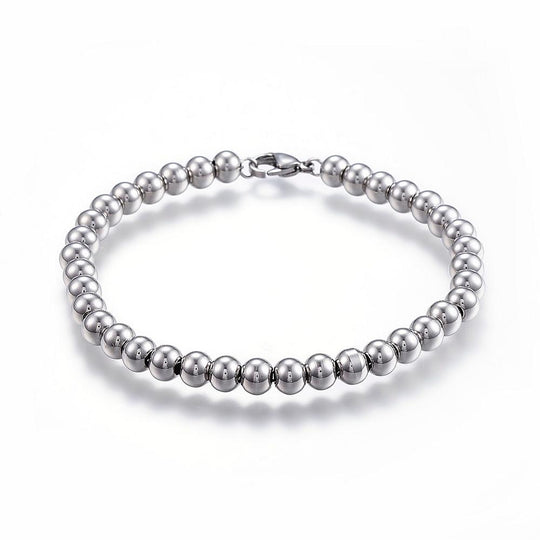 Nakia Stainless Steel Beaded Bracelet