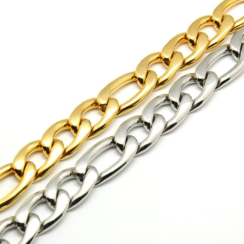 Femi Stainless Steel Figaro Chain Bracelets