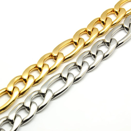 Femi Stainless Steel Figaro Chain Bracelets