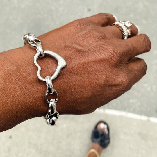Amanda Stainless Steel Heart Bracelet
