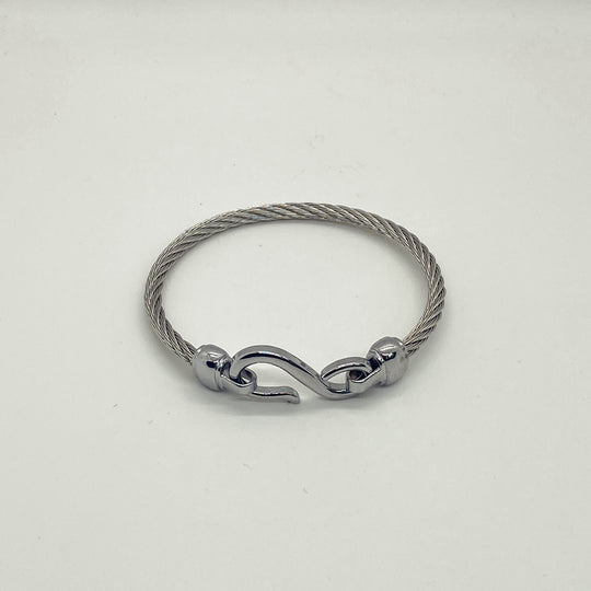 Rashida - S Hoop Stainless Steel Bracelet