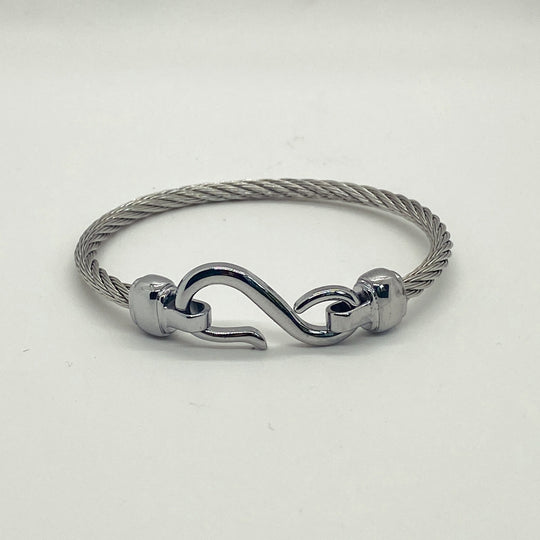 Rashida - S Hoop Stainless Steel Bracelet