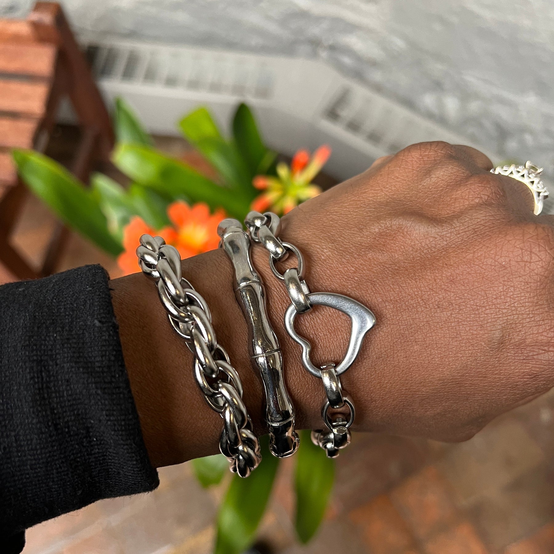Amari Stainless Steel Bracelet Stack – Jada Simone Jewels
