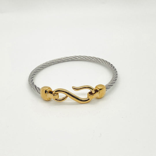 Rashida - S Hoop Stainless Steel Bracelet