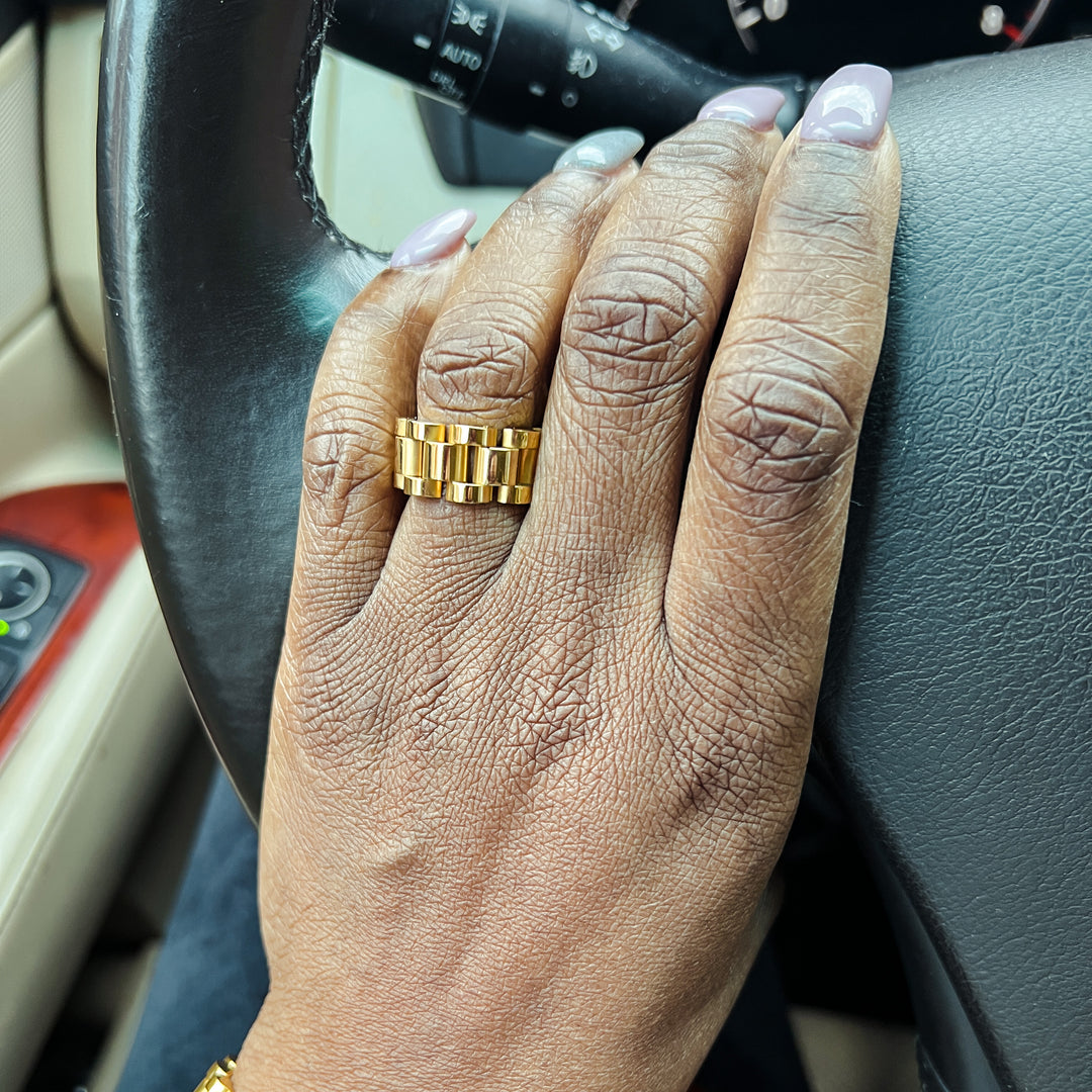Isabella Stainless Steel Bracelet and Ring