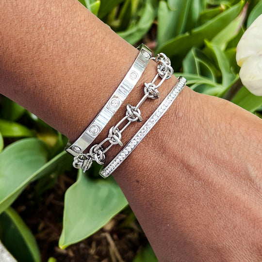 Sara Stainless Steel Bracelet Stack