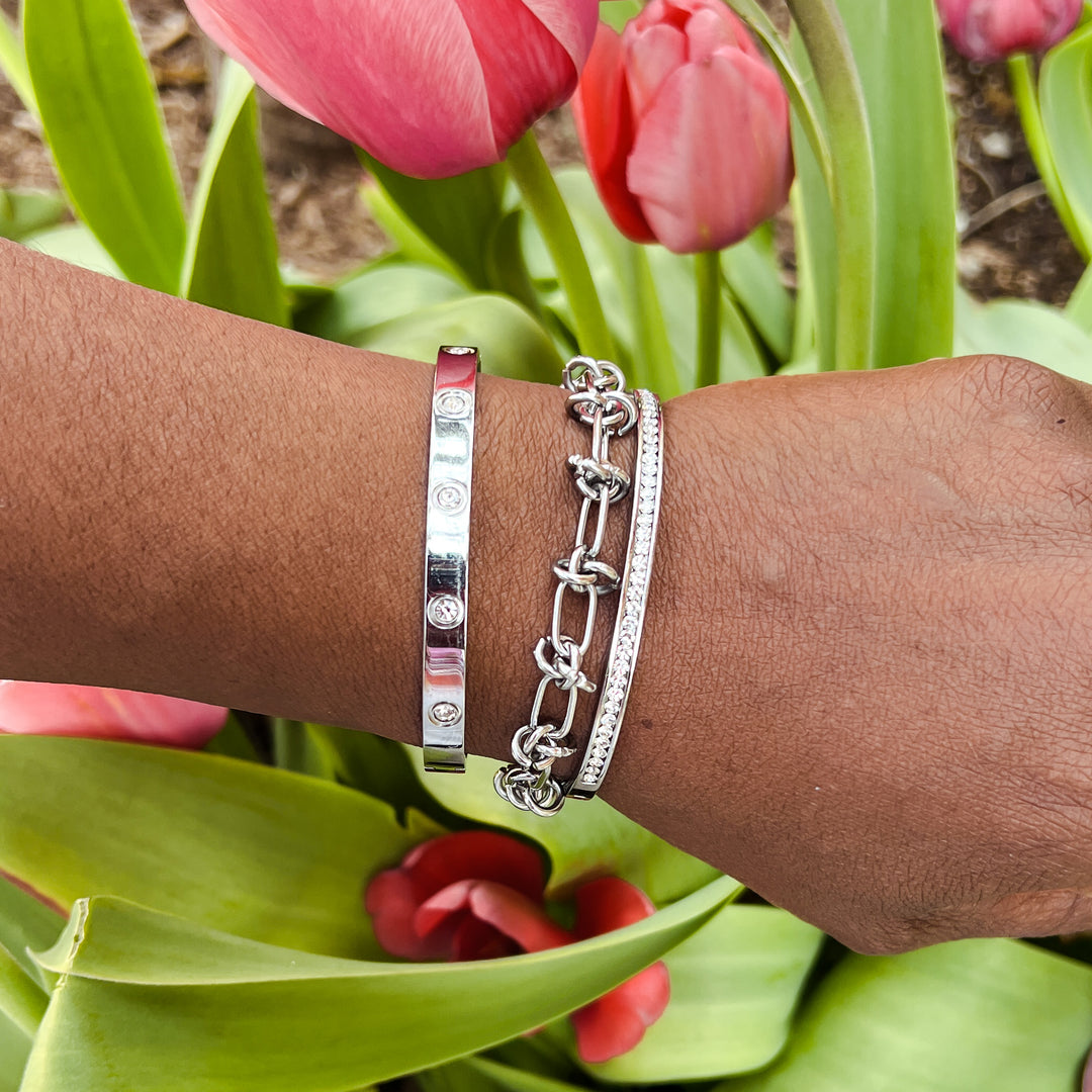 Sara Stainless Steel Bracelet Stack