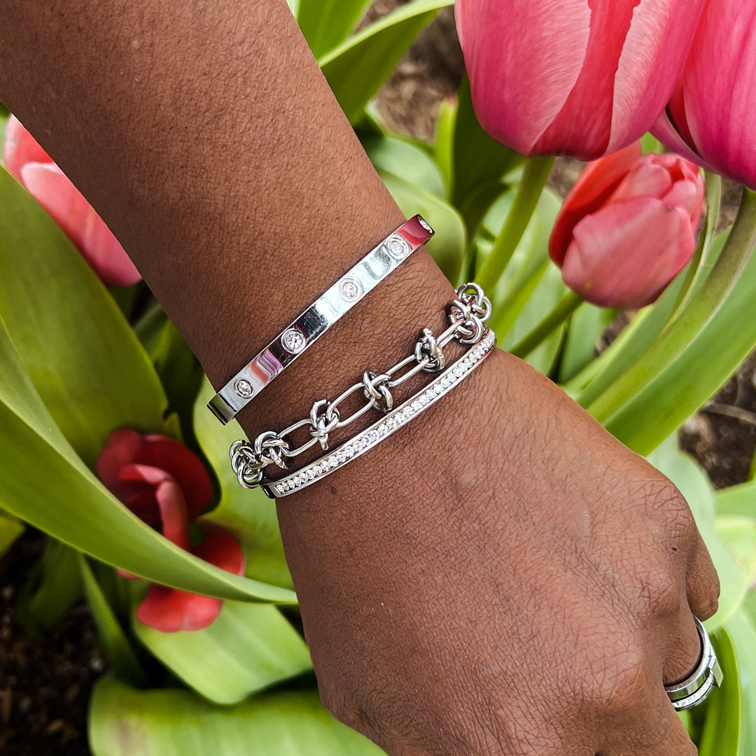 Sara Stainless Steel Bracelet Stack