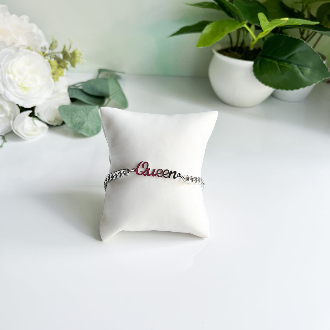 Queen Cuban Link Stainless Steel Anklets