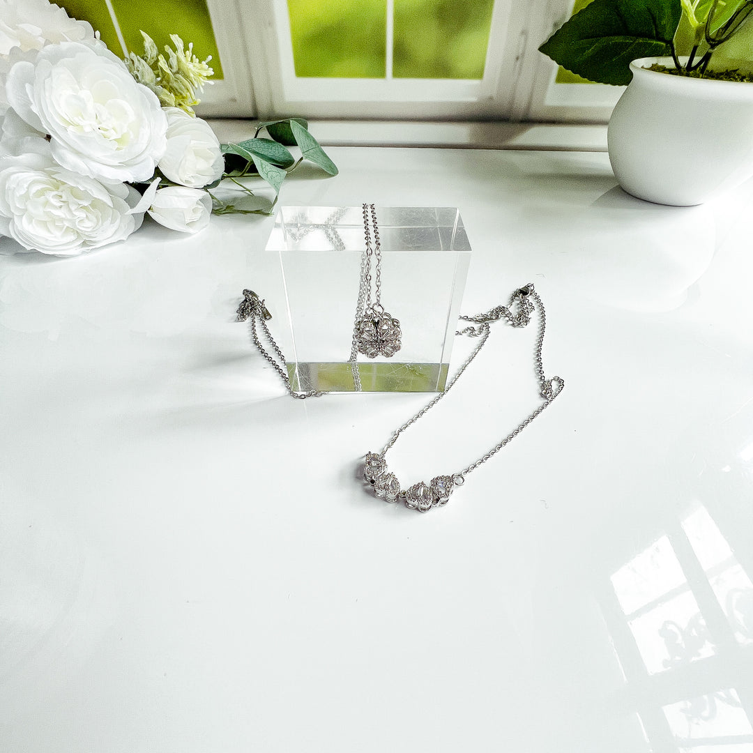 Oneika Clover Hearts Stainless Steel Necklace