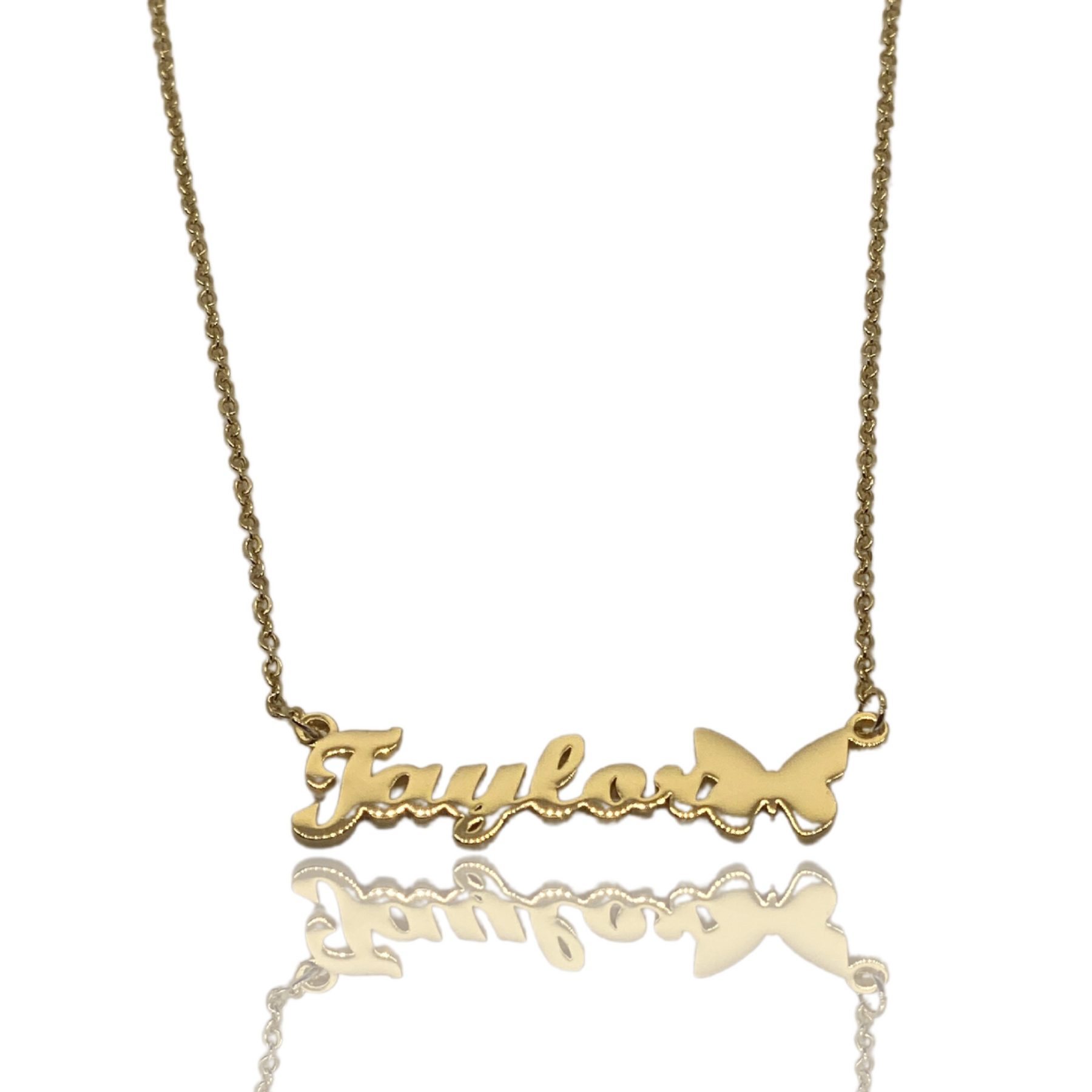 Taylor Butterfly Name Necklace