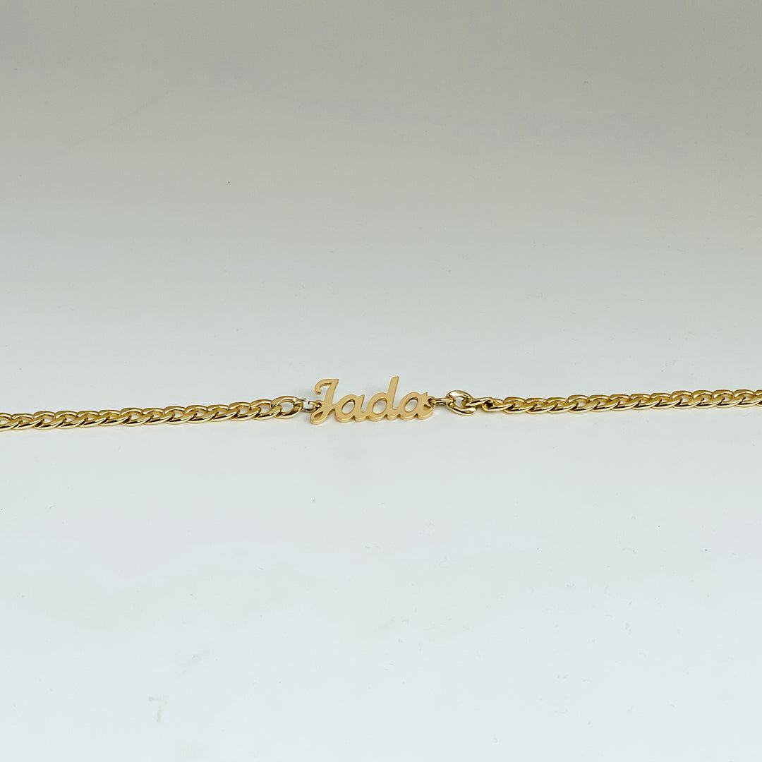 Personalized Cuban Link Name Anklet