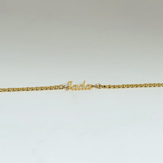 Personalized Cuban Link Name Anklet