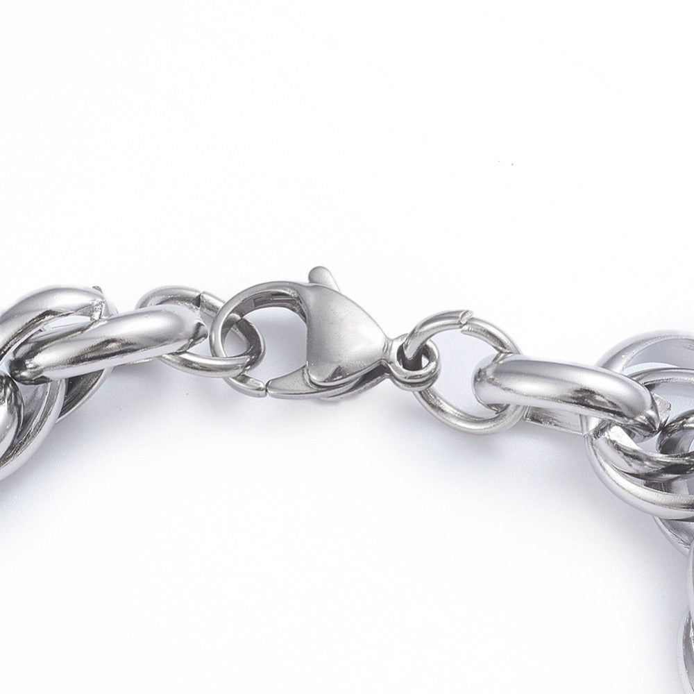 Shaina Stainless Steel Rope Bracelet – Jada Simone Jewels