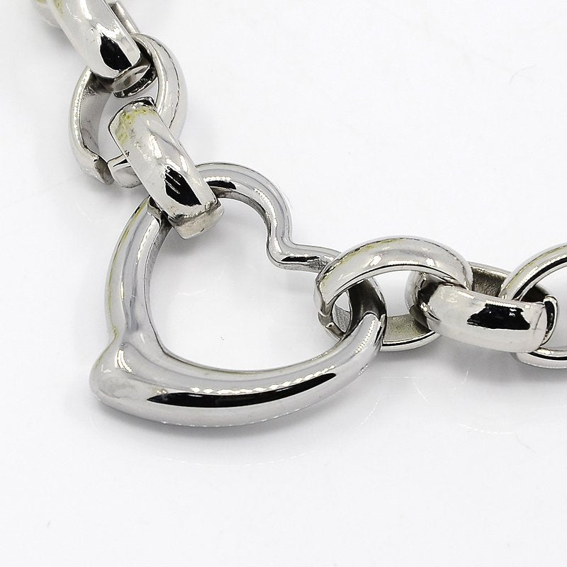 Amanda Stainless Steel Heart Bracelet – Jada Simone Jewels
