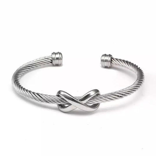 Xaria Twisted Wire Stainless Steel Bracelet