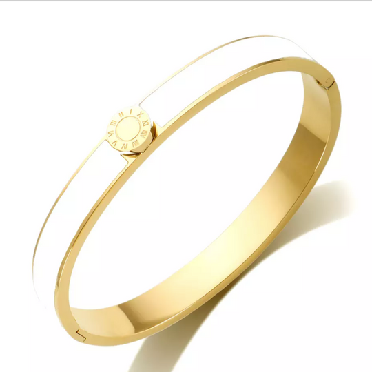 Kai Stainless Steel and Enamel bracelet