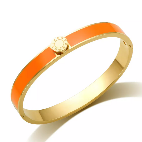 Kai Stainless Steel and Enamel bracelet