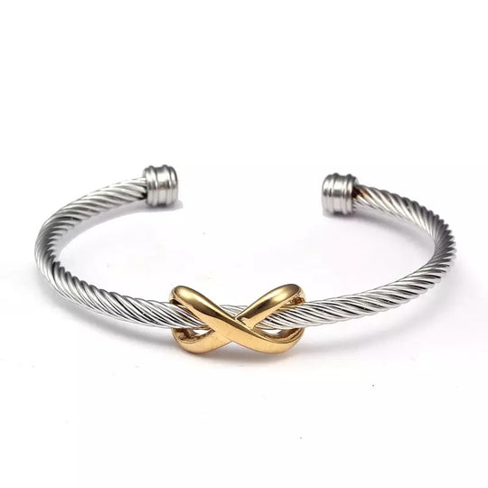 Xaria Twisted Wire Stainless Steel Bracelet